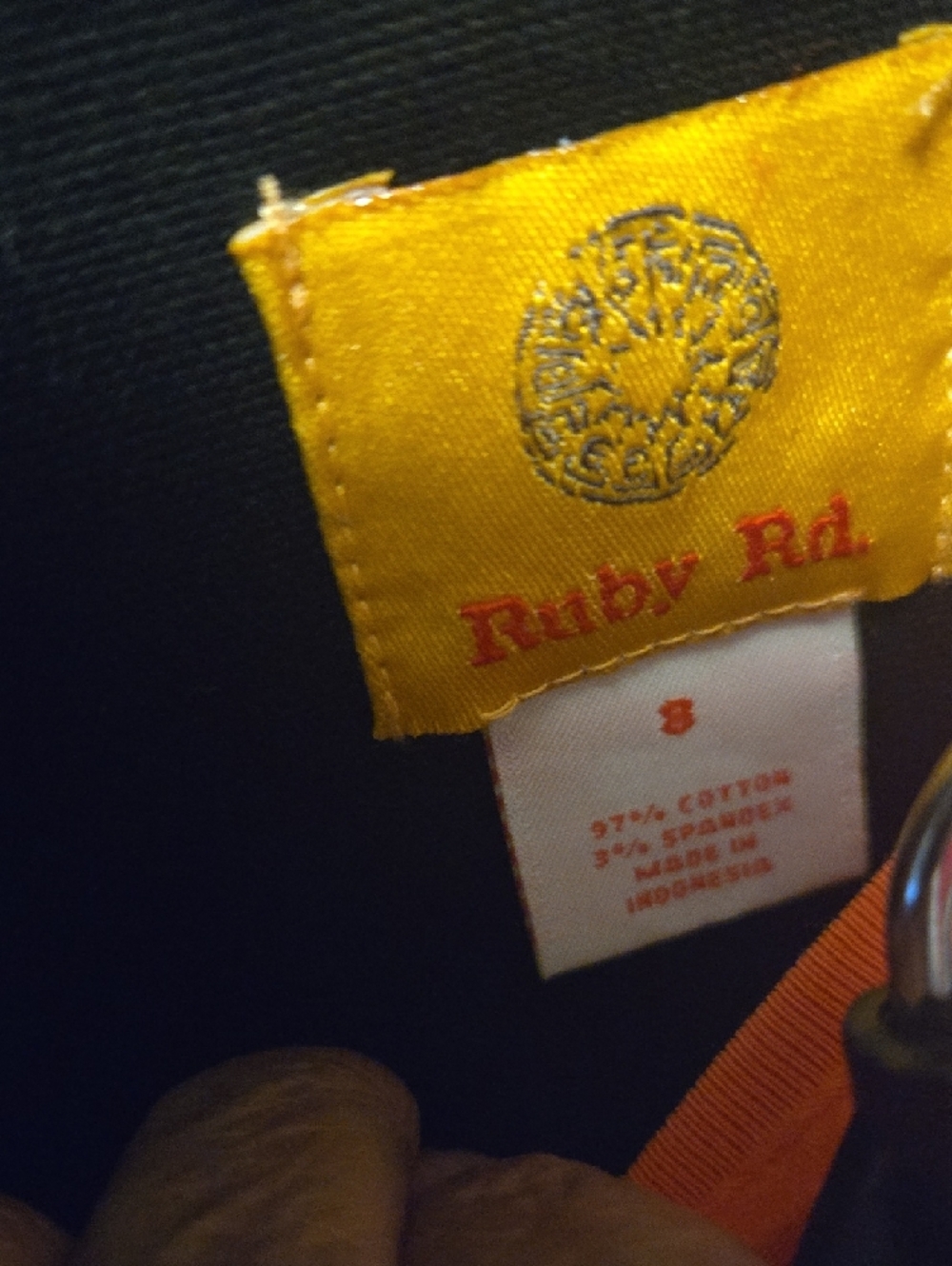 Ruby Rd. Black Jacket Pants Set with Orange Details. Includes Orange Chicos Top! - Picture 7 of 10